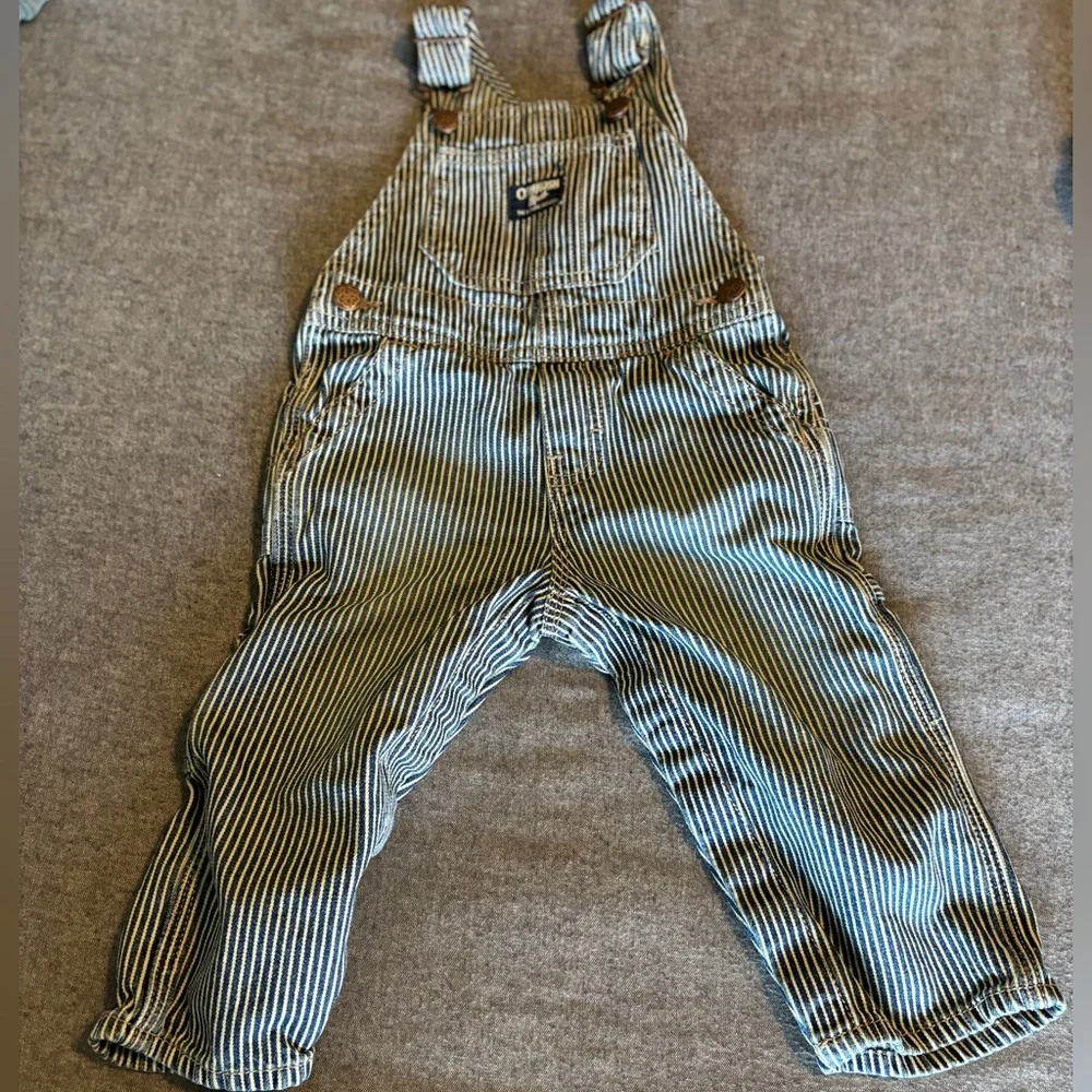 Oshkosh‎ Striped engineer overalls Vintage 18mo
